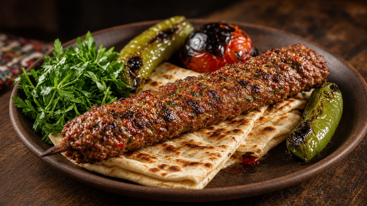 Bingöl kebap tabağı — taze garnitürlü servis